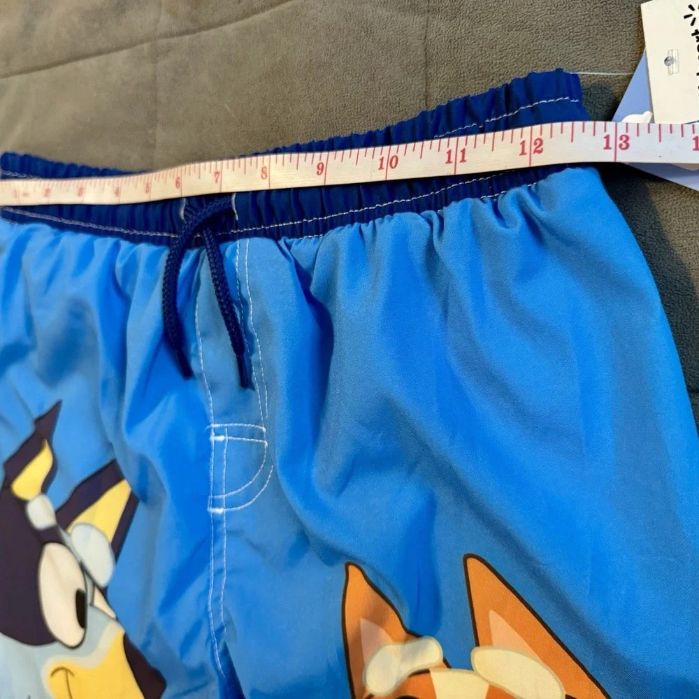 Bluey & Bingo Boys Swim Trunks Large‎ 10/12 UPF-50+ NWT